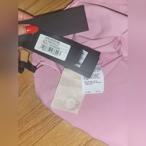 5. NWT PINKO CAROLINA BLUSA SIZE 42 / US MEDIUM - Picture 3 of 6